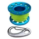 thumbnail image 3 of Carrete de dedo de aleación con clip de acero inoxidable, carrete técnico de buceo de 10 m azul, 3 of 9
