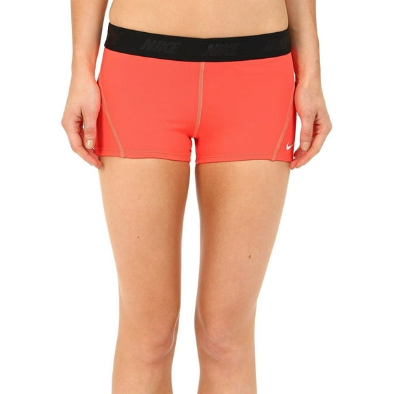 Nike Womens Color Block Swimwear Boy Shorts Bright Crimson Size Small