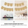 thumbnail image 2 of Sipeihong Party 1pc DIY Birthday Blank Flag Delicate Shield Shape Banner Wedding Party Ornament, 2 of 10