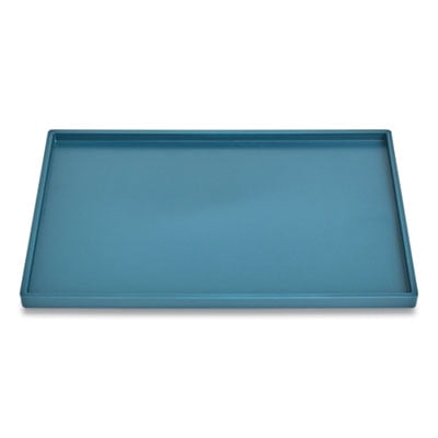 

5PK TRU RED Slim Stackable Plastic Tray 6.85 x 9.88 x 0.47 Teal (24380426)