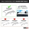thumbnail image 4 of OMAC Cross Bar Pro Bike Carrier Set Roof Rail Mount Rack Luggage Aluminum 47" Silver, 4 of 9