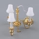 thumbnail image 2 of 2x 1:12 lámpara de tejado en miniatura de para muebles de decoración de habitación, 2 of 8