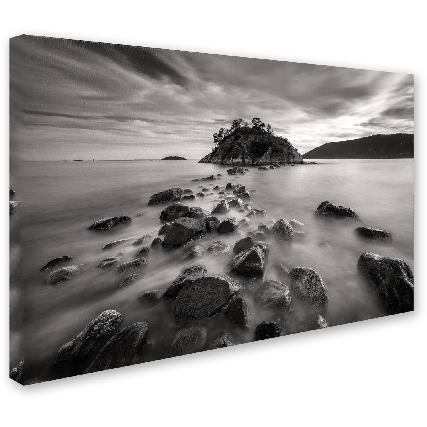Trademark Fine Art 'Whytecliff Park BW' Canvas Art by Pierre Leclerc