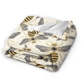 thumbnail image 2 of KLL Fleece Blanket Plush Throw Blanket Flying Bees1 ,Soft Fuzzy Cozy Flannel Blanket for Couch Sofa Bed.(80"x60" ), 2 of 7