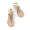 thumbnail image 3 of Sandalias Gladiador con Tira Brillantes para Mujer DREAM PAIRS Nude Talla 5.5, 3 of 5
