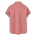 thumbnail image 4 of Guluxicc Men's Plaid Lounge Shirts Button Down Collared Short Sleeve Summer Casual Tops for Everyday Outfits, 4 of 6