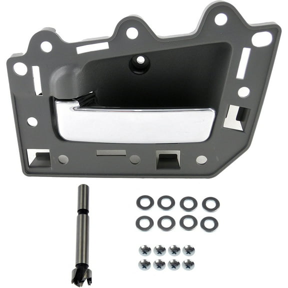Dorman 82166 Front Driver Side Interior Door Handle for Specific Jeep Models, Chrome Lever; Gray Housing