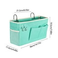 thumbnail image 3 of TerraHaven Extra Large Bedside Storage Bag for Dorm Bunk Beds, Canvas & Iron Hanging Organizer with Multi-Pocket & Hooks - Easy to Install for Phones, Books & Small Items, 3 of 6