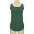 thumbnail image 5 of KIHOUT Womens Loose Blouses Tops Solid Square Neck Casual T-shirt Summer Sleeveless Long Tank Tops for Women(Green,S-2XL), 5 of 9