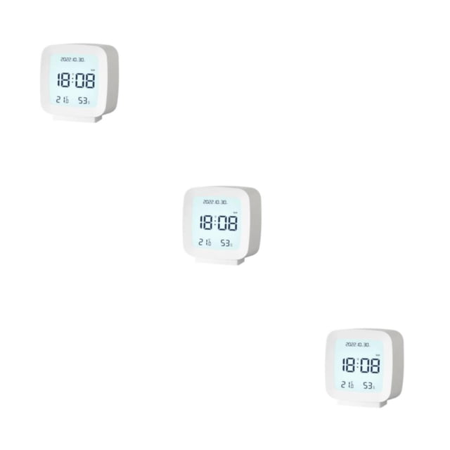 Reloj digital Toystoory cuadrado control de voz LCD Blanco Type1 NO1