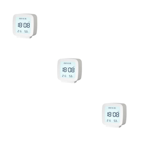 Reloj digital Toystoory cuadrado control de voz LCD Blanco Type1 NO1