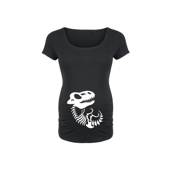 Bloom Maternity - Skeleton Dinosaur - Maternity Scoop Neck T-Shirt