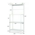 thumbnail image 3 of 4-Tier Kitchen Microwave Storage Rack Oven Stand White, 3 of 5