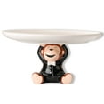 thumbnail image 2 of Sixdrop Monkey Cupcake Stand, 8.5 Inch Pastry Decorative Dessert Plate, Multi-Functional Cake Serving Platter, Fun Monkey Gift Idea, Glossy Finish, 2 of 8