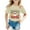 Beige, variant on SonxaHe Girl's Tshirt Christmas Santa Letter Print Short Sleeved T-Shirt Kids Holiday Party Cozy Casual T Shirt Beige,Sized 1-2