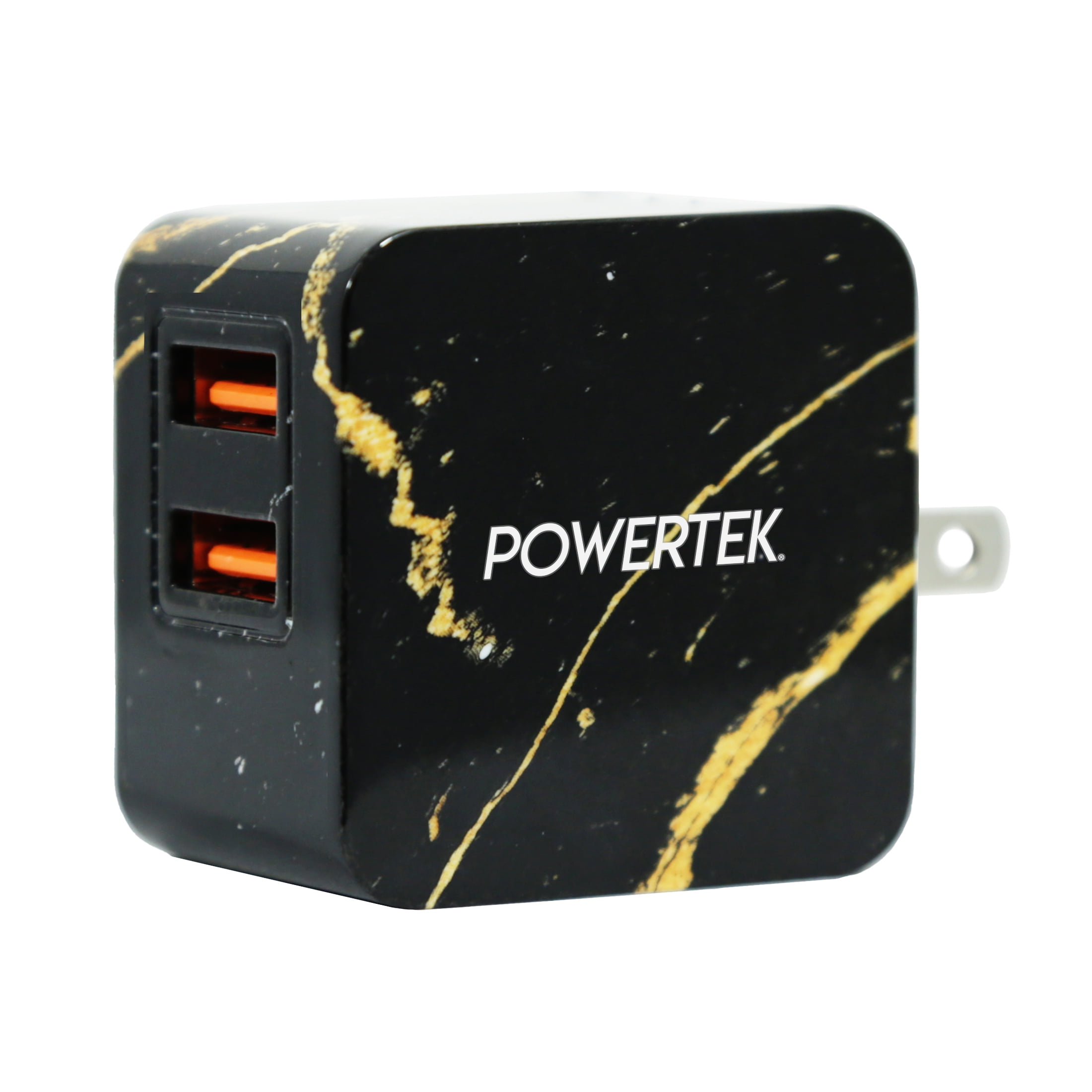 Liquipel Dual USB-A Wall Charger Marble - Black/Gold