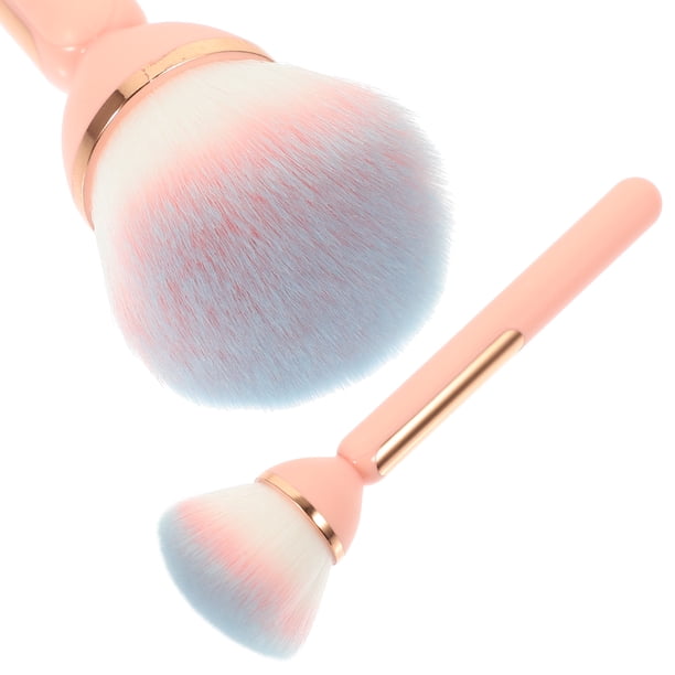 Brocha para polvos sueltos, brocha de maquillaje portátil, práctica brocha para polvos de uñas, brocha de maquillaje multifunción