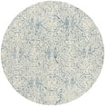 thumbnail image 2 of SAFAVIEH Blossom Asher Geometric Wool Area Rug, Blue/Ivory, 4' x 4' Round, 2 of 6