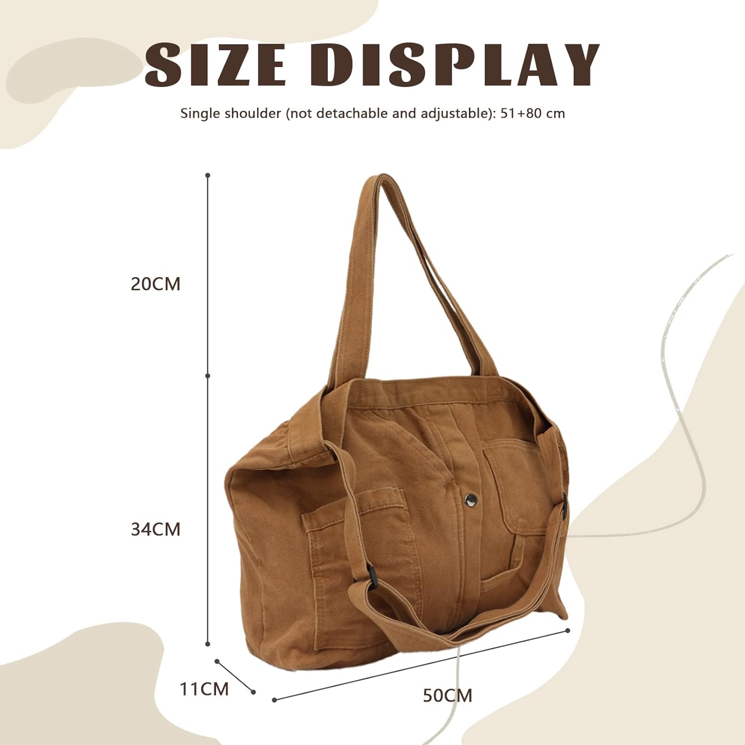 Soft Denim Handbag for Women Casual Hobo Tote Bag Retro Crossbody Bag Large Capacity Denim Purses