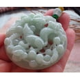 thumbnail image 5 of Certified Green Burma Natural A Jade jadeite Pendant Squirrel Grape Leaf Necklace 585379 TN, 5 of 10