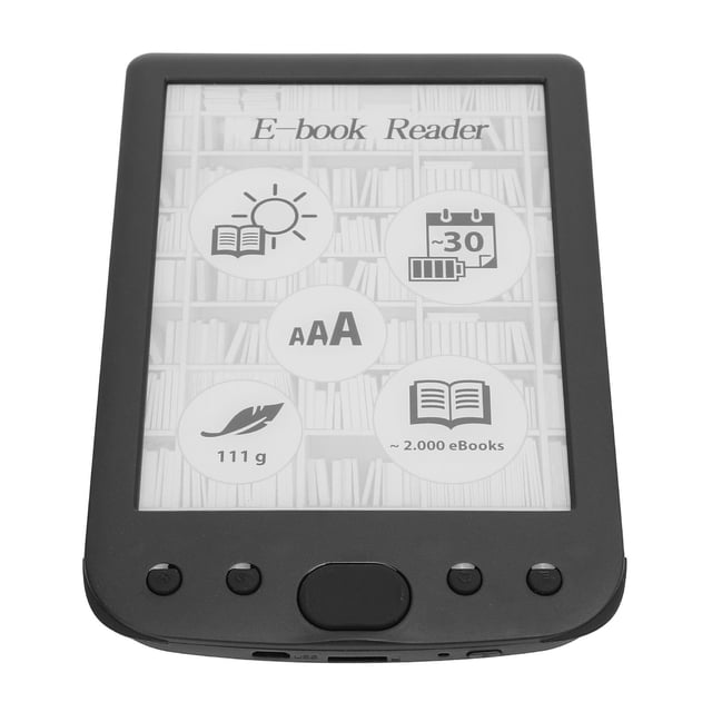 Ink Screen Book Reader, Electric Book Reader 6in for Travel for Home