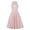 Pink, variant on LYEAA Holiday Party Dresses for Women Sleeveless Formal Plus Size Elegant Loose Tiered Midi A Line Wedding Guest Dresses V Neck Solid Glitter Vintage Prom Flowy Summer Ball Gown Dresses Pink 2XL