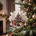 thumbnail image 4 of Christmas Pearl Suncatcher Kit Diy Assembled Ornament 1Pc- Acrylic Snowflake Shape Board With Metal Chain And Dimensional Pearls For Holiday Window Display, 4 of 5
