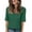 Green, variant on MIUOWANP Women's T-Shirts V-Neck Summer Short Sleeve Cotton Tops Printed Half Sleeve Shirt Size L(8)Multicolor