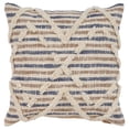 thumbnail image 2 of Laddha Home Designs Handwoven Over Tufted Diamond Cotton Throw Pillow Cover - 18" - Blue and Tan, 2 of 7