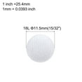 thumbnail image 2 of Uxcell 30pcs 18L Fabric Cloth Covered Button 11.5mm 15/32" Round Metal Shank Satin Sewing DIY Craft Buttons for Bridal Wedding Suits Dress Blouses Sweaters, White, 2 of 7