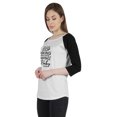 thumbnail image 4 of Inkmeso Women Raglan 3/4 sleeves Tshirt&nbsp;You Can Stop Asking When We're Having A Baby Now Pregnancy News Graphic Top, 4 of 9