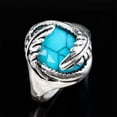 thumbnail image 4 of K-KED Vintage 925 Silver Turquoise Women Rings Wedding Party Delicate Jewelry Gifts Size 6-10-#5-8, 4 of 6