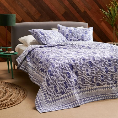- Batik Star 3 Piece Quilt Set by Drew Barrymore Flower Home, King