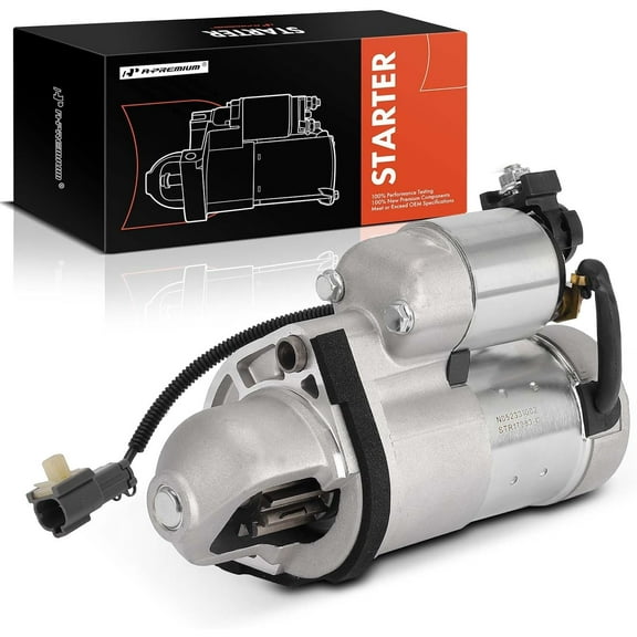 A-Premium Starter Motor Compatible with Nissan 350Z 2007 2008 2009 3.5L, 12V 1.4KW 12-Teeth Clockwise, Replace# 2330MEV10BRW, HST114928A
