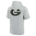 thumbnail image 3 of Unisex Fanatics Gray Georgia Bulldogs Elements Super Soft Fleece Short Sleeve Pullover Hoodie, 3 of 3