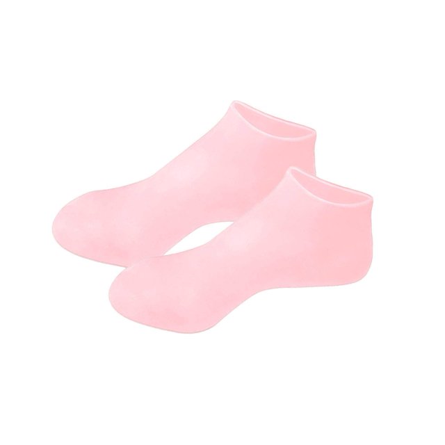 Soft Silicone Gel Socks Toe Socks Protection Cracked Feet Foot Care Protector Pink M