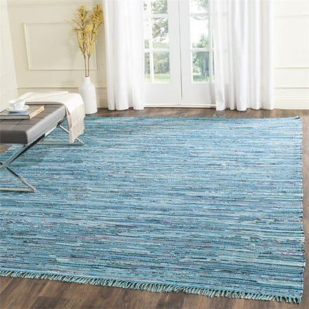 Safavieh Rag 2 3 X 6 Hand Woven Cotton Rug In Turquoise Hand Woven Cotton Rug In Turquoise