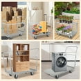 thumbnail image 6 of Platform Truck Cart Dolly Cart With Swivel Wheels 1800Lbs Capacity Trolley Cart With Wheels, Multipurpose For Grocery, Laundry, Stall, Storage, 6 of 6