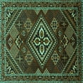 thumbnail image 1 of Ahgly Company Indoor Square Persian Turquoise Blue Traditional Area Rugs, 4' Square, 1 of 4