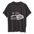thumbnail image 4 of Camiseta de manga corta suelta con estampado de manga caída de Halloween para hombres y mujeres Pompotops hfajkhk140177, 4 of 9