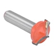 thumbnail image 1 of CNC Router Bits Round Shank Tungsten Carbide Blade PTFE Coating V Groove Woodworking Clean Cutting Tool Engraving Router Bit, 1 of 7