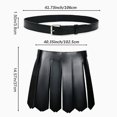 thumbnail image 7 of Jiibva Men's Gladiator Costume PU Leather Gladiator Kilt Skirt Punk Style Skirt Belt, 7 of 7