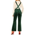 thumbnail image 3 of INSPIRE CHIC Women's High Waist Button Pants Polka Dots Overalls Jumpsuits XL Green, 3 of 6