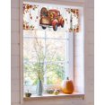 thumbnail image 4 of Valances for Windows Thanksgiving Red Truck Rod Pocket Cafe Window Treatments Valance Curtains for Kitchen Bathroom Laundry Basement Windows 54"x18", 4 of 6