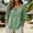 Green, variant on Green Boho Chic 3/4 Sleeve Blouse for Women Striped Tassel Tie Keyhole Cutout Design Relaxed Loose Fit Soft Cotton Casual Top,Size M