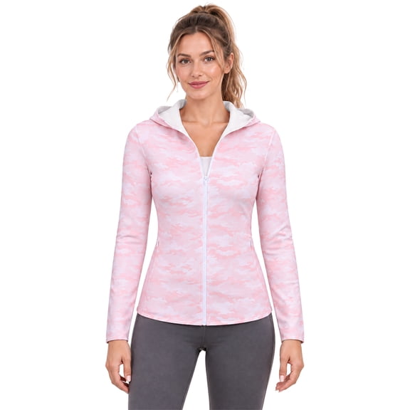 TRYSIL Women's Fleece Jacket Hoodie Lightweight Athletic Warm Full-Zip Polar Soft Long Sleeve Outdoor,Size(XS-4XL)
