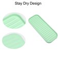 thumbnail image 4 of Soap Dish Soap Cleaning Storage Keep Soap Dry for Home Bathroom Kitchen Silicone Light Green 23x9cm, 4 of 6