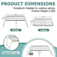 thumbnail image 2 of Walchoice Folding Campfire Grill, Stainless Steel Firepit Grill Grate, 16.7” x 12.8” Heavy Duty Portable Camping Grill Grate for Outdoor Cooking, Hiking, Picnics, BBQ, Backpacking, 2 of 8