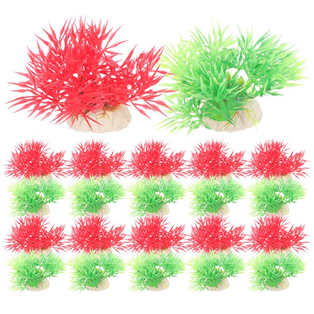 20Pcs Decorative Fish Tank Grass Delicate Fake Plant Desktop Aquarium Plant Aquarium Accessory