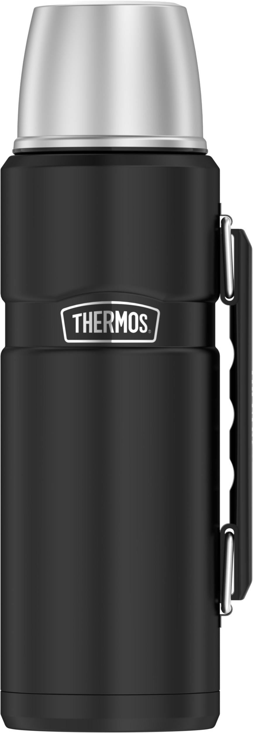 Thermos Stainless King Flask, Matt Black, 1.2 L